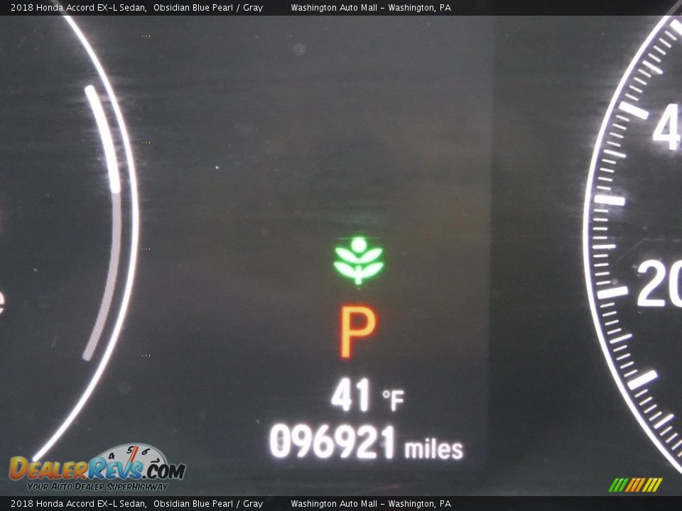 2018 Honda Accord EX-L Sedan Obsidian Blue Pearl / Gray Photo #33