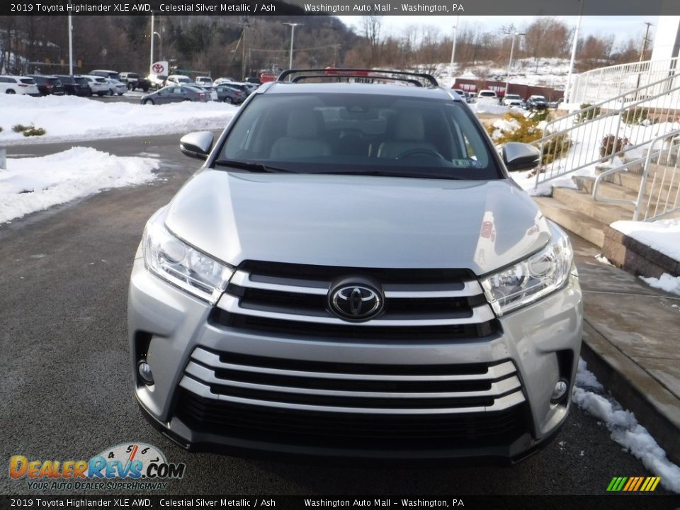 2019 Toyota Highlander XLE AWD Celestial Silver Metallic / Ash Photo #12