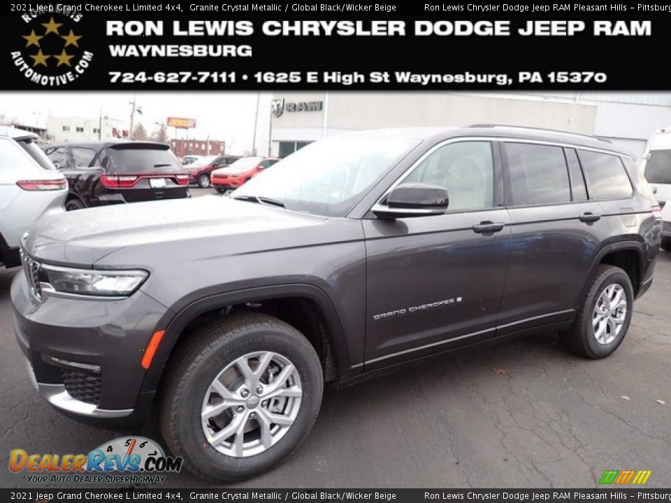 2021 Jeep Grand Cherokee L Limited 4x4 Granite Crystal Metallic / Global Black/Wicker Beige Photo #1