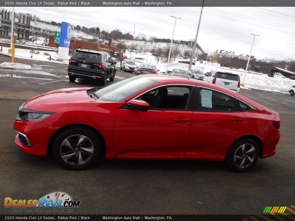 2020 Honda Civic LX Sedan Rallye Red / Black Photo #6