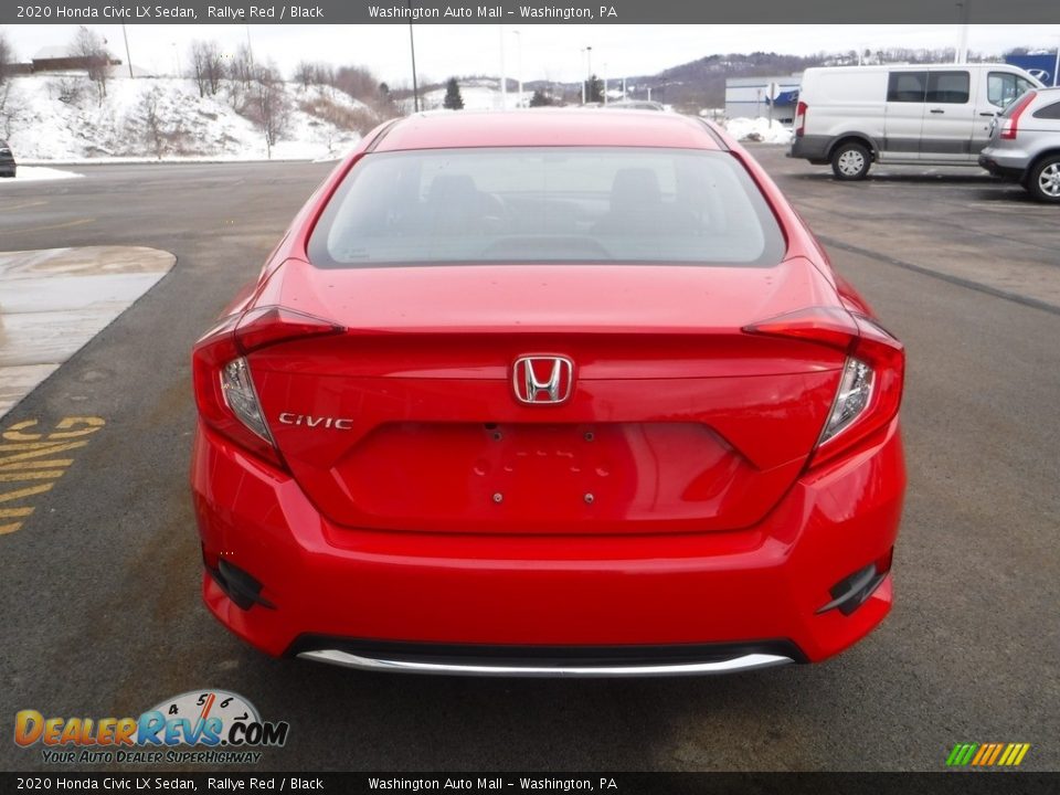 2020 Honda Civic LX Sedan Rallye Red / Black Photo #7