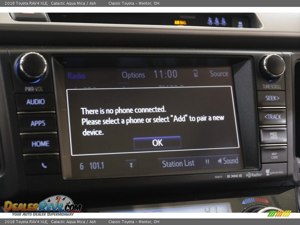 2018 Toyota RAV4 XLE Galactic Aqua Mica / Ash Photo #11