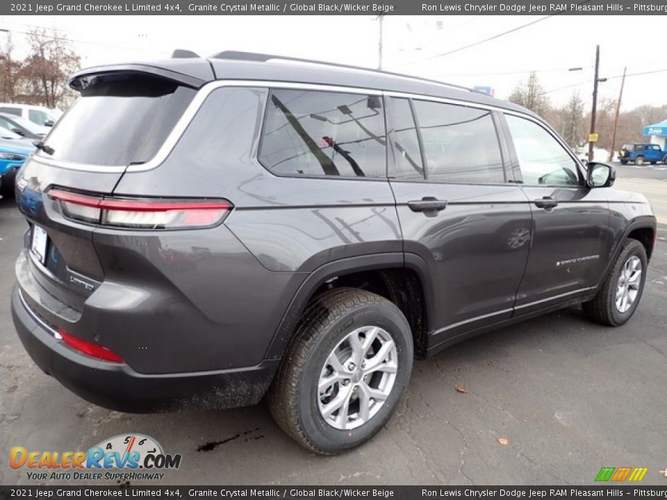 2021 Jeep Grand Cherokee L Limited 4x4 Granite Crystal Metallic / Global Black/Wicker Beige Photo #6