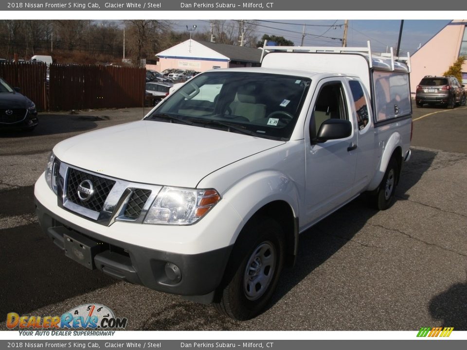 2018 Nissan Frontier S King Cab Glacier White / Steel Photo #1