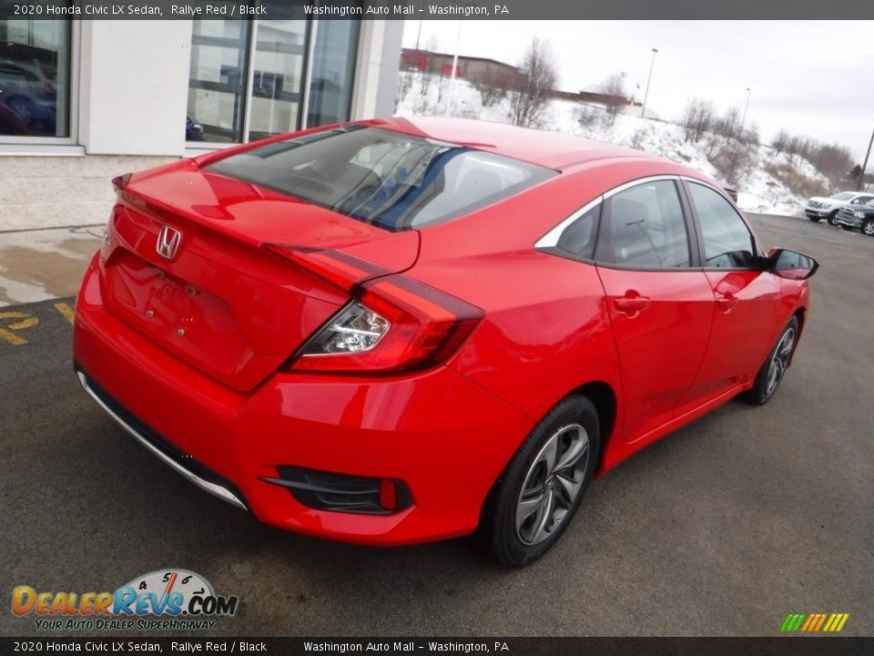 2020 Honda Civic LX Sedan Rallye Red / Black Photo #8