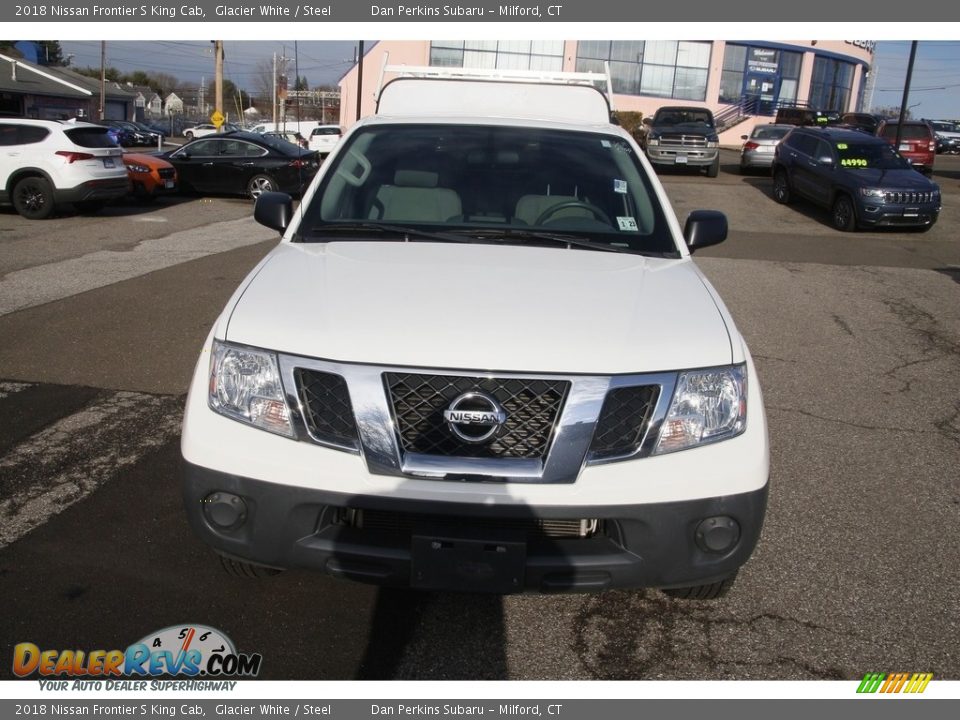 2018 Nissan Frontier S King Cab Glacier White / Steel Photo #2