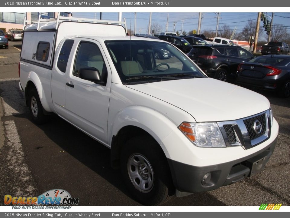 2018 Nissan Frontier S King Cab Glacier White / Steel Photo #3