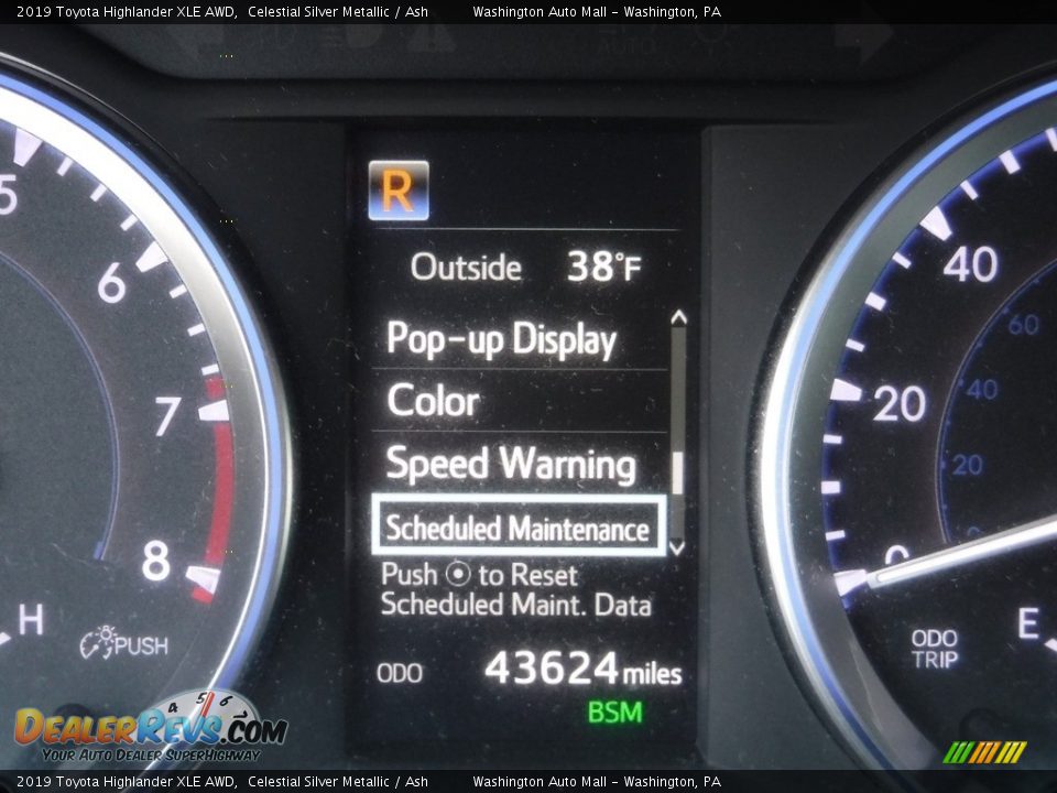2019 Toyota Highlander XLE AWD Celestial Silver Metallic / Ash Photo #34