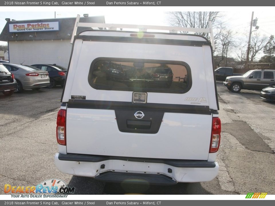 2018 Nissan Frontier S King Cab Glacier White / Steel Photo #6