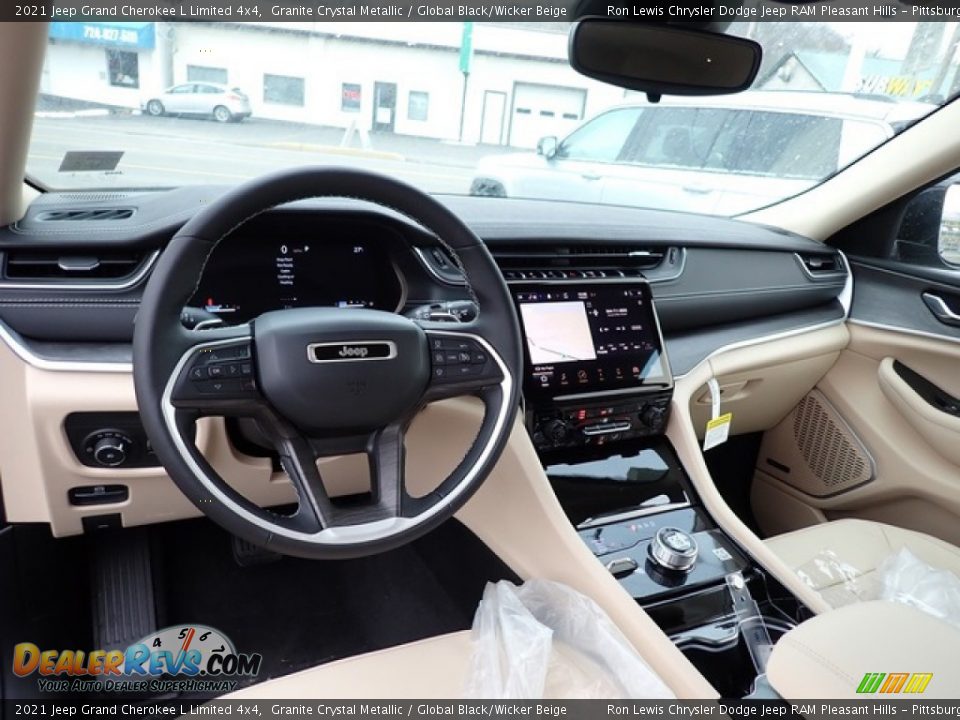 2021 Jeep Grand Cherokee L Limited 4x4 Granite Crystal Metallic / Global Black/Wicker Beige Photo #13