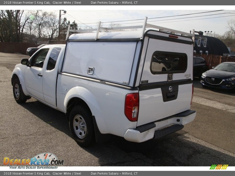2018 Nissan Frontier S King Cab Glacier White / Steel Photo #7
