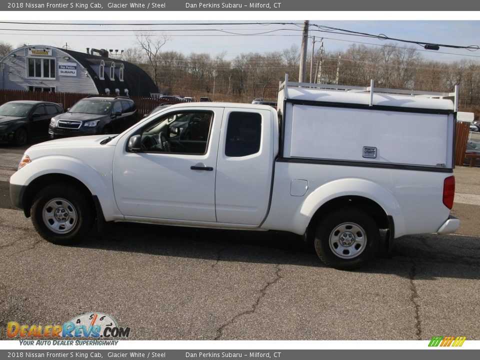 2018 Nissan Frontier S King Cab Glacier White / Steel Photo #8
