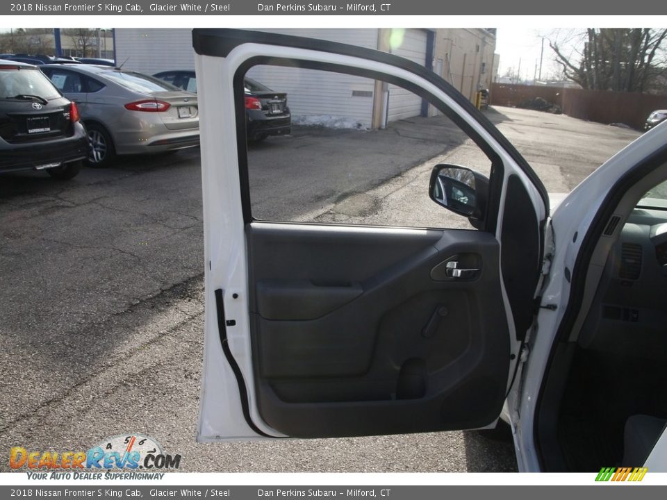 2018 Nissan Frontier S King Cab Glacier White / Steel Photo #9