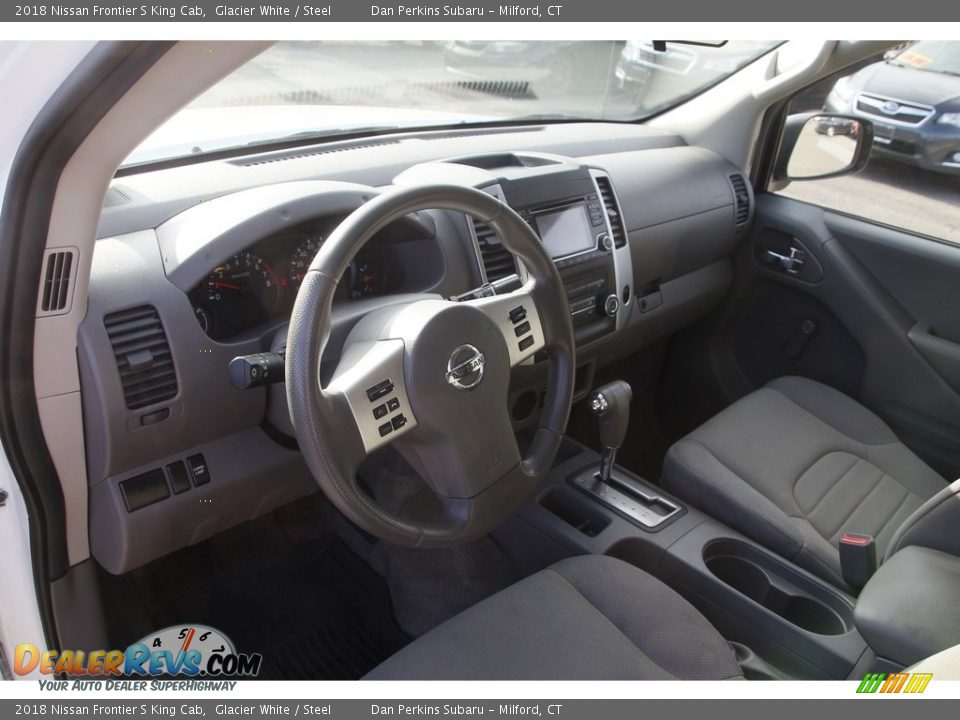 2018 Nissan Frontier S King Cab Glacier White / Steel Photo #10