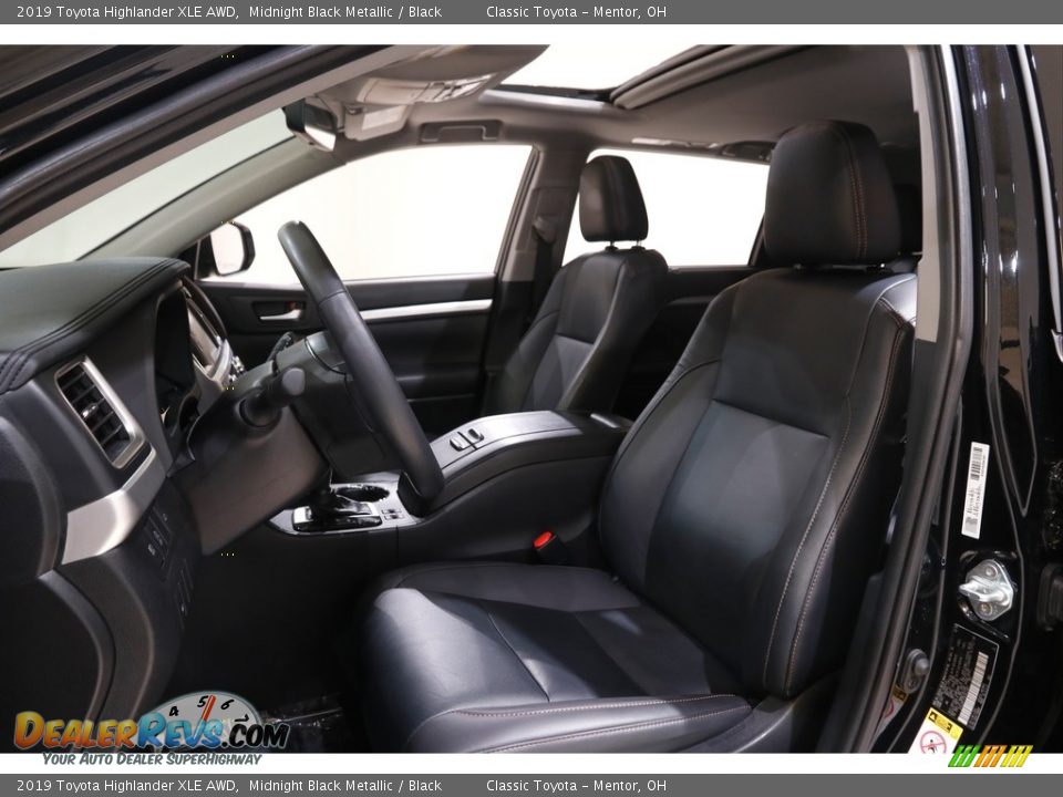 2019 Toyota Highlander XLE AWD Midnight Black Metallic / Black Photo #5