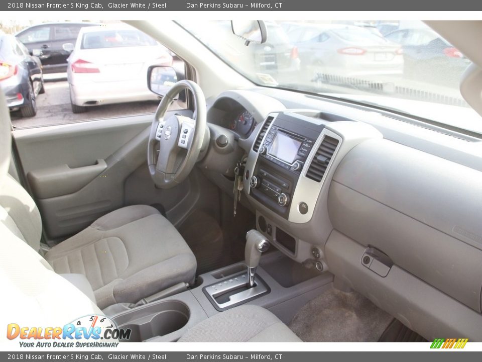 2018 Nissan Frontier S King Cab Glacier White / Steel Photo #13