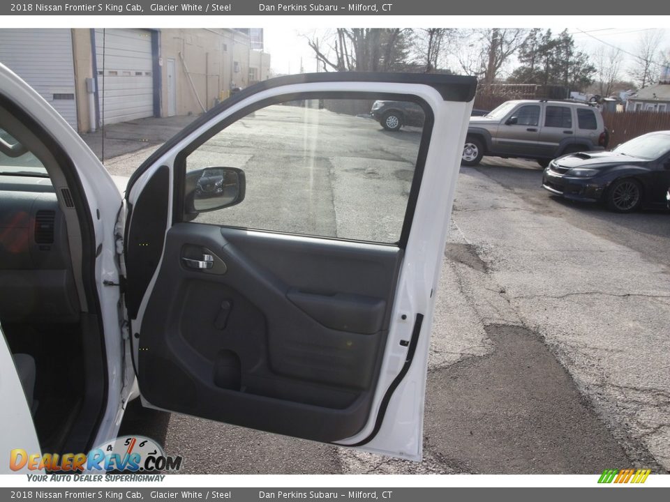 2018 Nissan Frontier S King Cab Glacier White / Steel Photo #14
