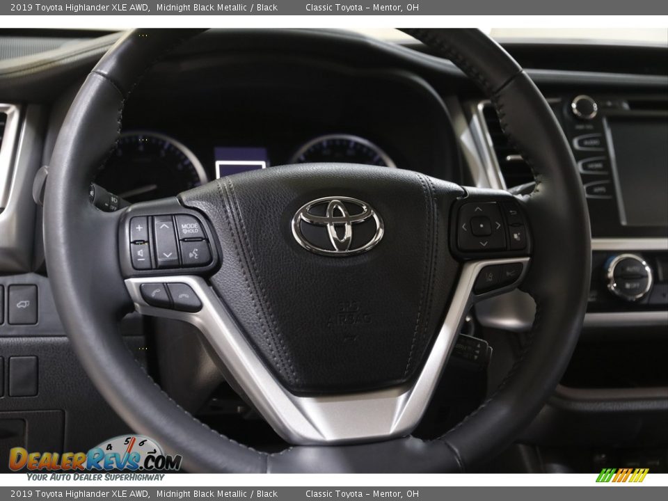 2019 Toyota Highlander XLE AWD Midnight Black Metallic / Black Photo #7