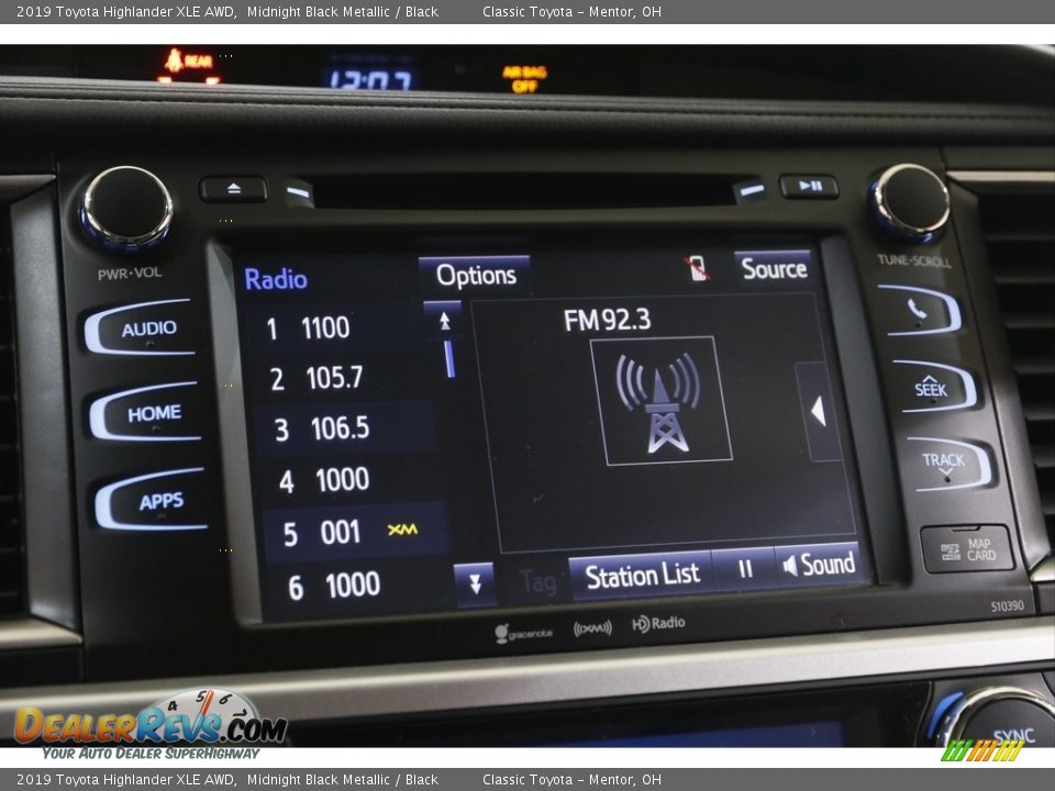 2019 Toyota Highlander XLE AWD Midnight Black Metallic / Black Photo #10