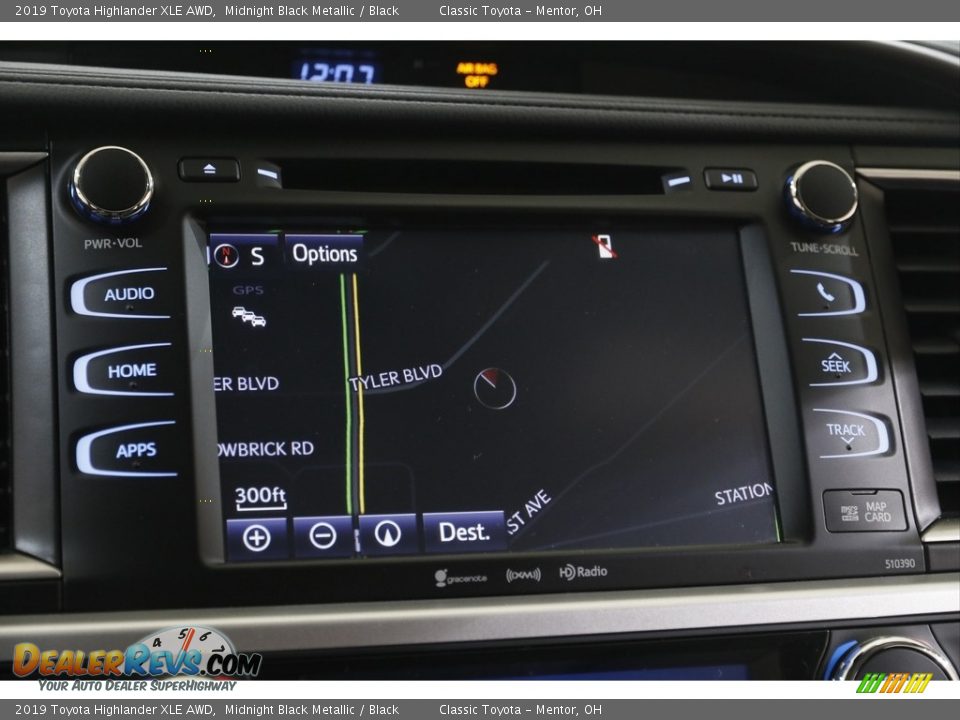 2019 Toyota Highlander XLE AWD Midnight Black Metallic / Black Photo #12