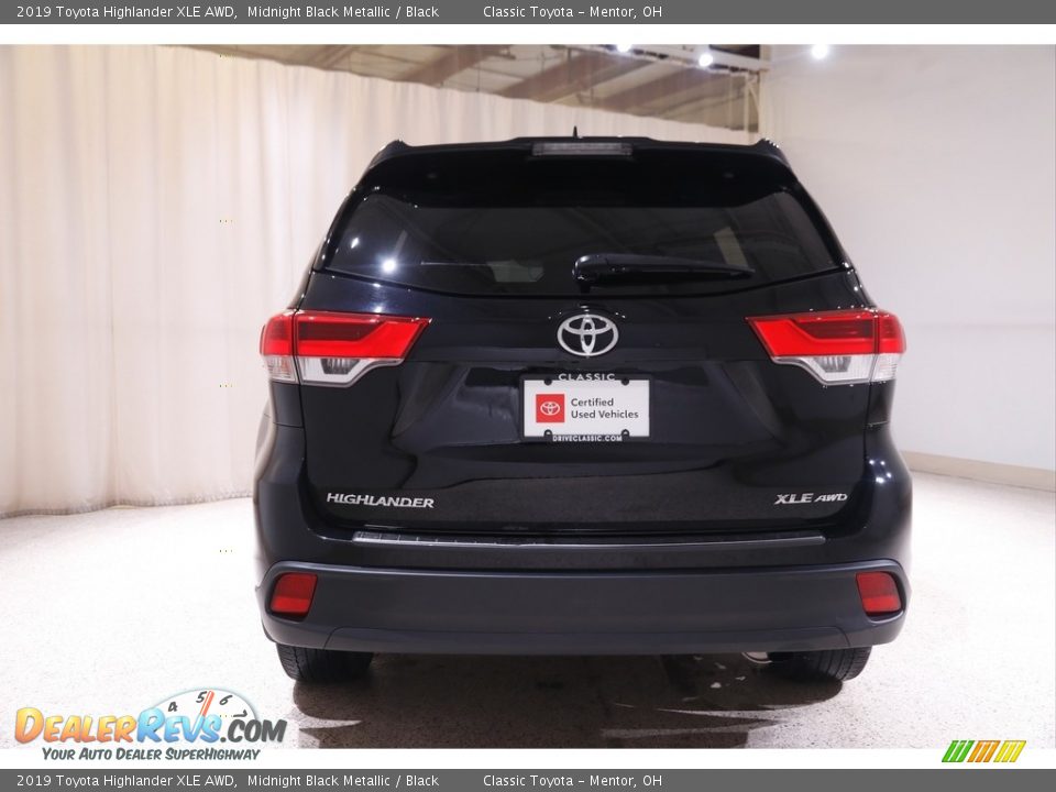 2019 Toyota Highlander XLE AWD Midnight Black Metallic / Black Photo #19