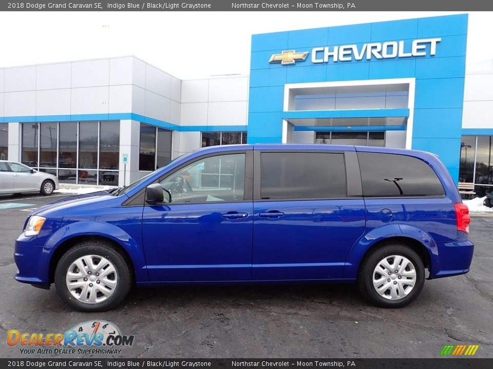 2018 Dodge Grand Caravan SE Indigo Blue / Black/Light Graystone Photo #3