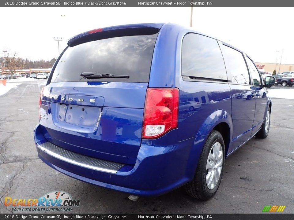 2018 Dodge Grand Caravan SE Indigo Blue / Black/Light Graystone Photo #8