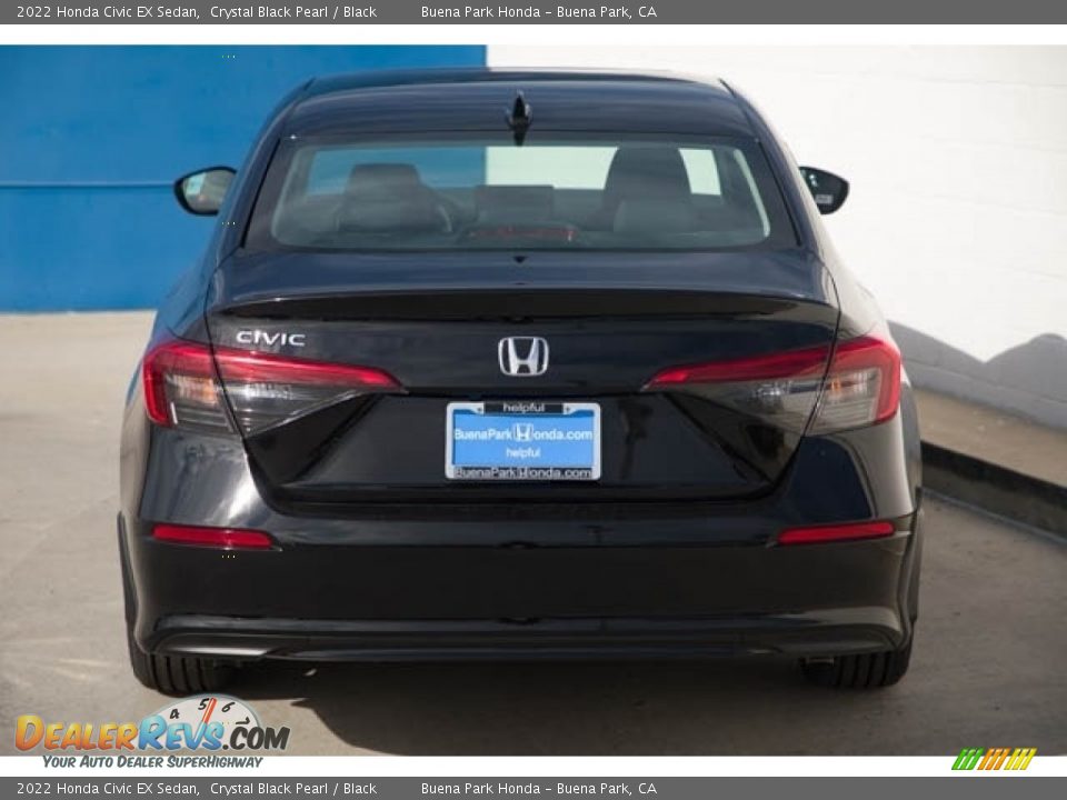 2022 Honda Civic EX Sedan Crystal Black Pearl / Black Photo #5