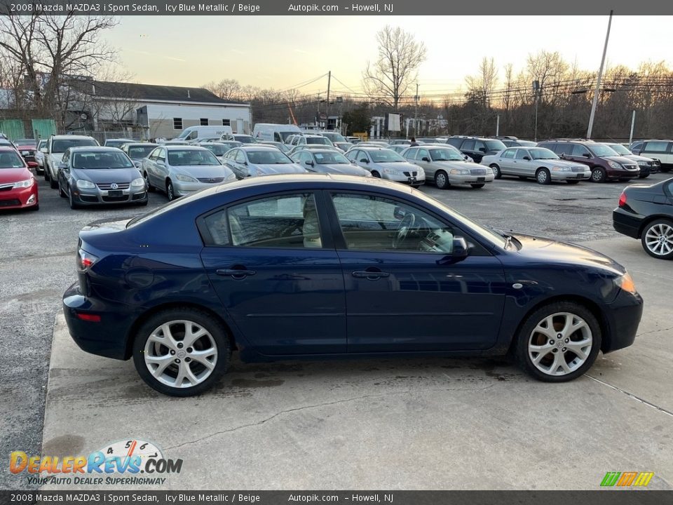 2008 Mazda MAZDA3 i Sport Sedan Icy Blue Metallic / Beige Photo #9