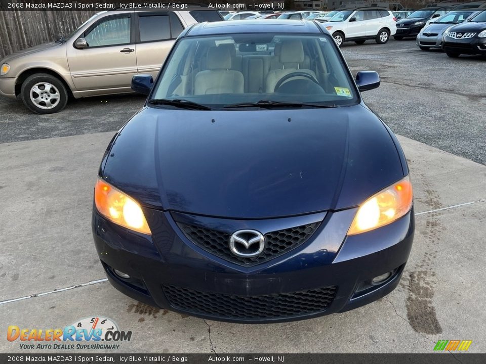 2008 Mazda MAZDA3 i Sport Sedan Icy Blue Metallic / Beige Photo #12