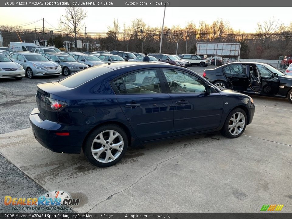 2008 Mazda MAZDA3 i Sport Sedan Icy Blue Metallic / Beige Photo #13