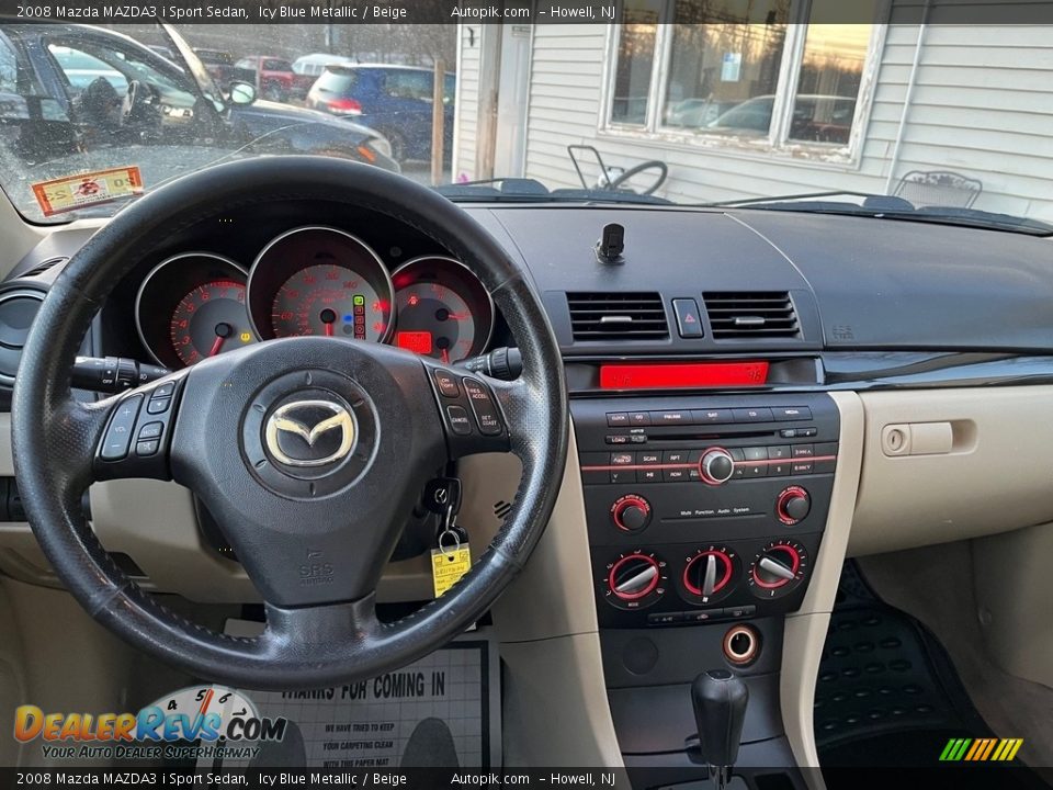 2008 Mazda MAZDA3 i Sport Sedan Icy Blue Metallic / Beige Photo #19