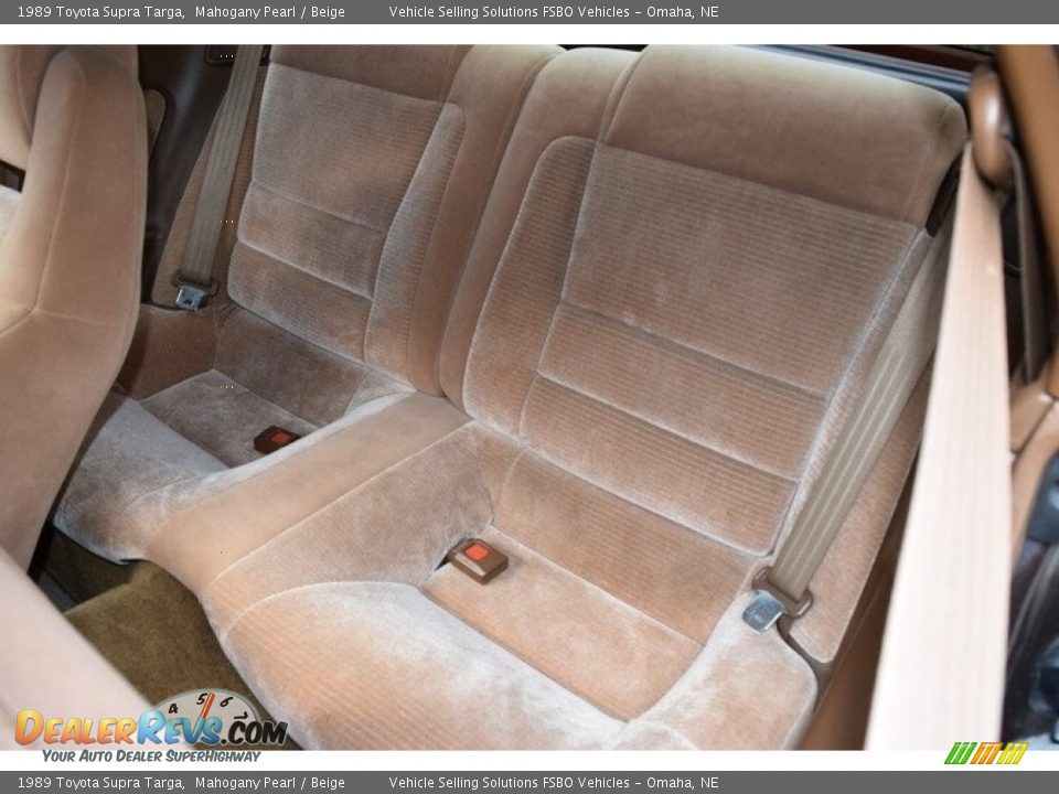 Rear Seat of 1989 Toyota Supra Targa Photo #6