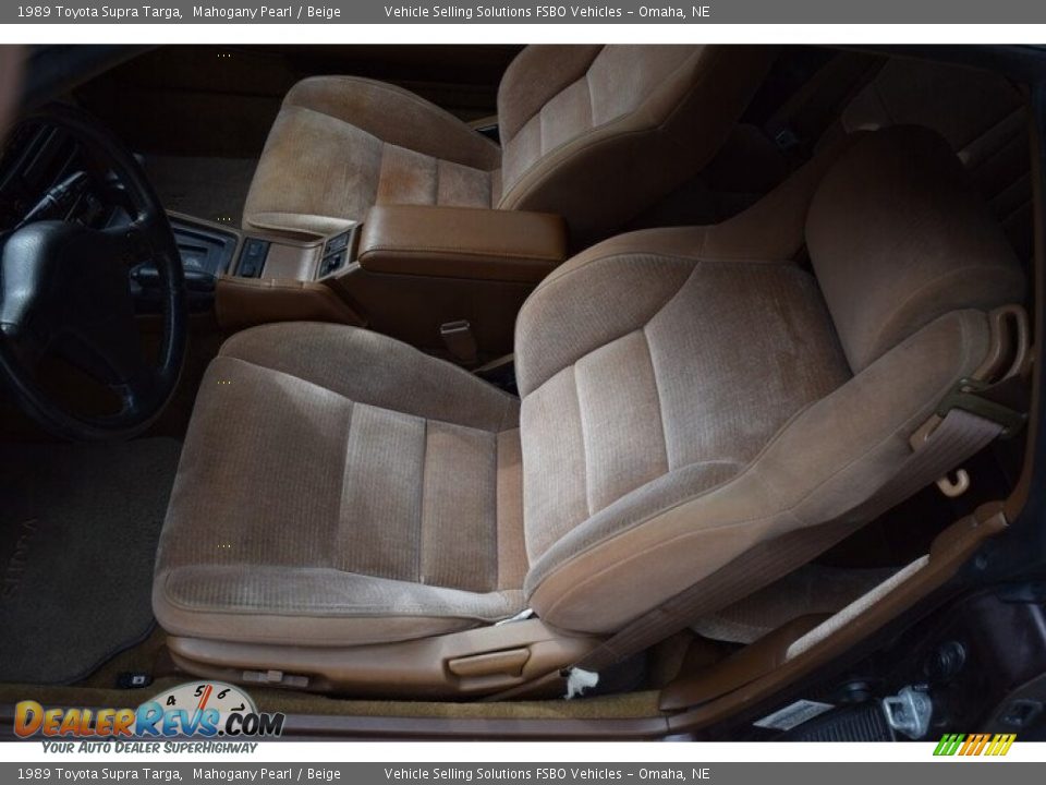 1989 Toyota Supra Targa Mahogany Pearl / Beige Photo #12