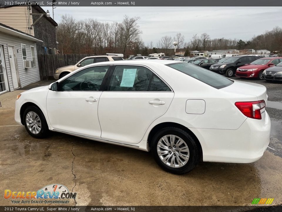 2012 Toyota Camry LE Super White / Ivory Photo #4