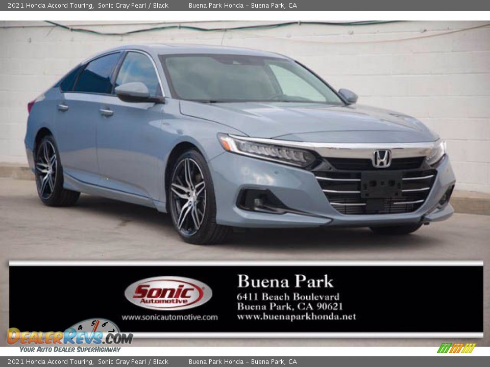 2021 Honda Accord Touring Sonic Gray Pearl / Black Photo #1