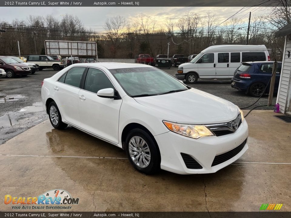 2012 Toyota Camry LE Super White / Ivory Photo #11