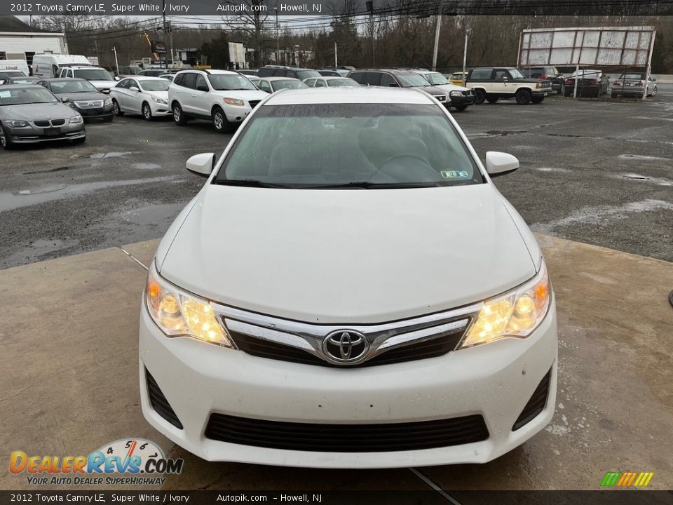 2012 Toyota Camry LE Super White / Ivory Photo #12