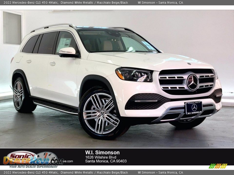 2022 Mercedes-Benz GLS 450 4Matic Diamond White Metallic / Macchiato Beige/Black Photo #1