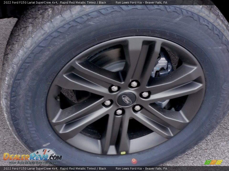 2022 Ford F150 Lariat SuperCrew 4x4 Rapid Red Metallic Tinted / Black Photo #10