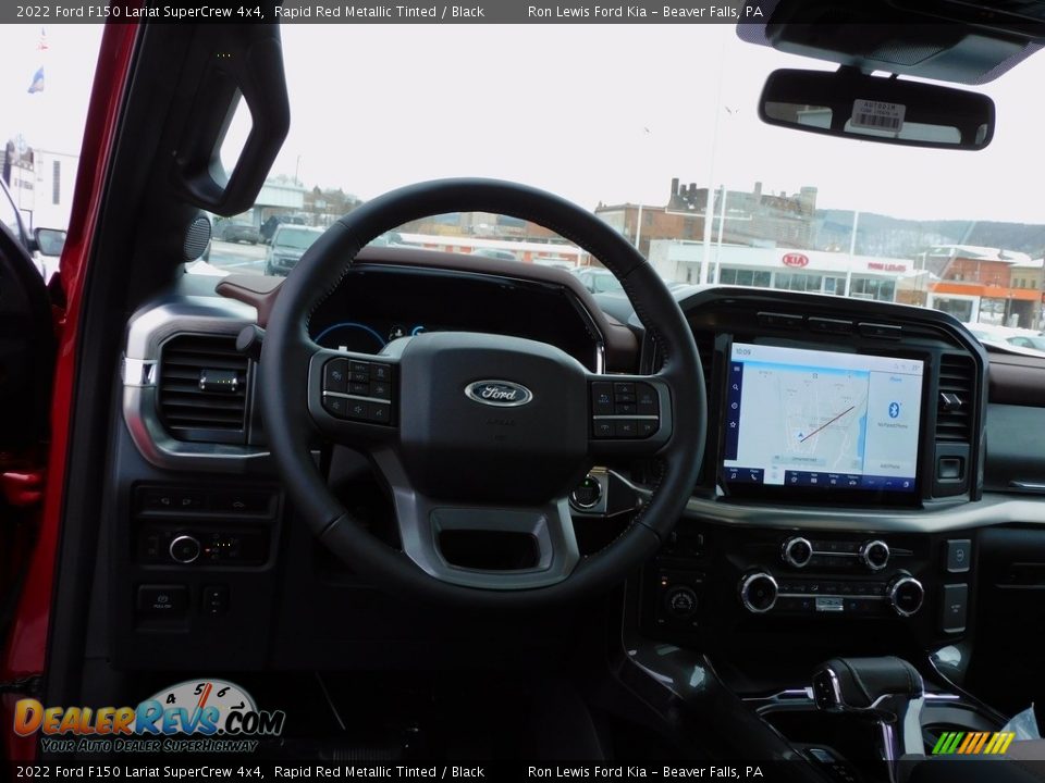 2022 Ford F150 Lariat SuperCrew 4x4 Rapid Red Metallic Tinted / Black Photo #13