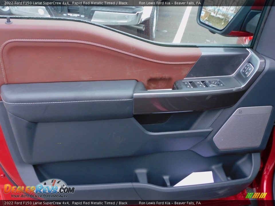 2022 Ford F150 Lariat SuperCrew 4x4 Rapid Red Metallic Tinted / Black Photo #14