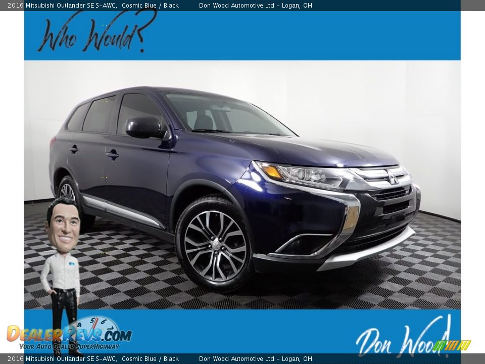 2016 Mitsubishi Outlander SE S-AWC Cosmic Blue / Black Photo #1