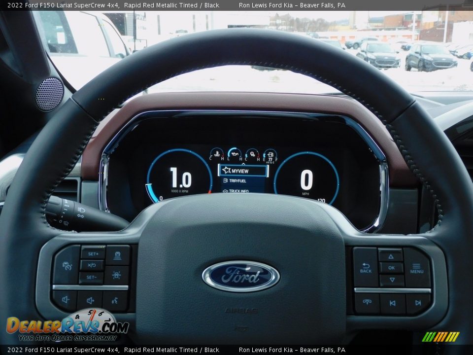 2022 Ford F150 Lariat SuperCrew 4x4 Rapid Red Metallic Tinted / Black Photo #19