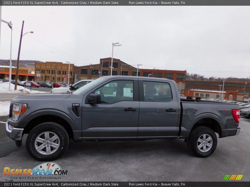 2021 Ford F150 XL SuperCrew 4x4 Carbonized Gray / Medium Dark Slate Photo #6