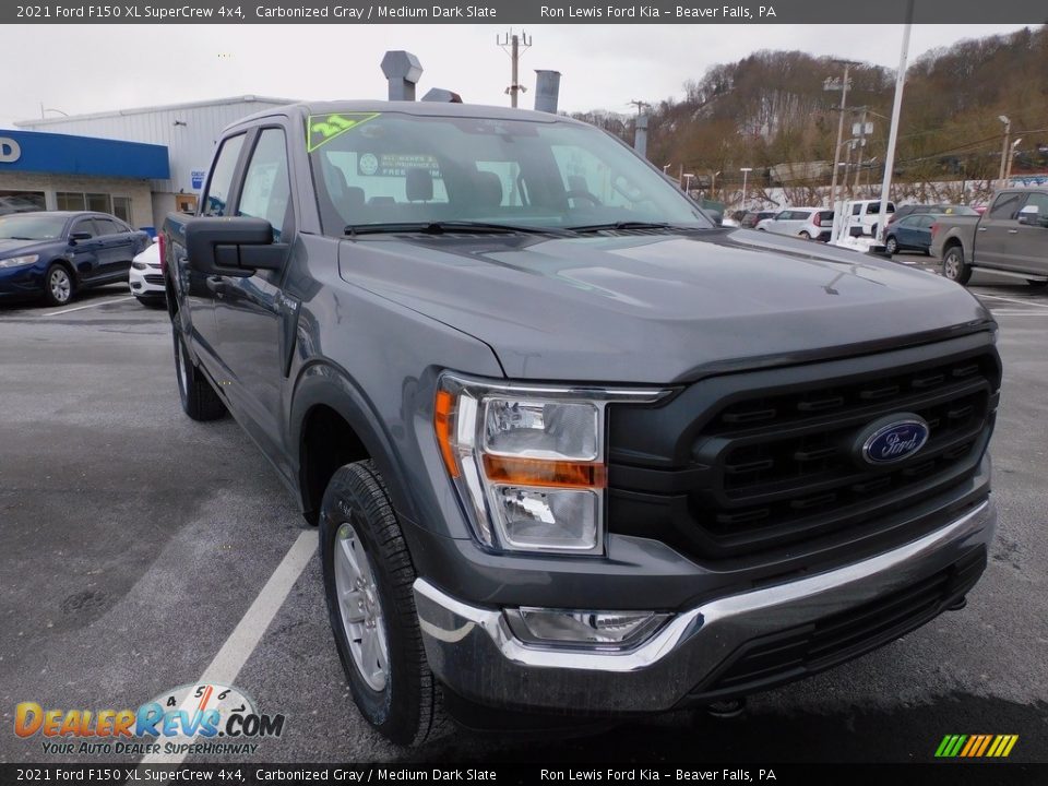 2021 Ford F150 XL SuperCrew 4x4 Carbonized Gray / Medium Dark Slate Photo #9