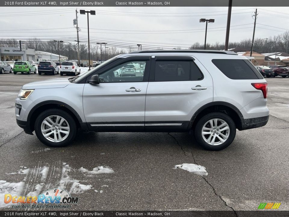 2018 Ford Explorer XLT 4WD Ingot Silver / Ebony Black Photo #3