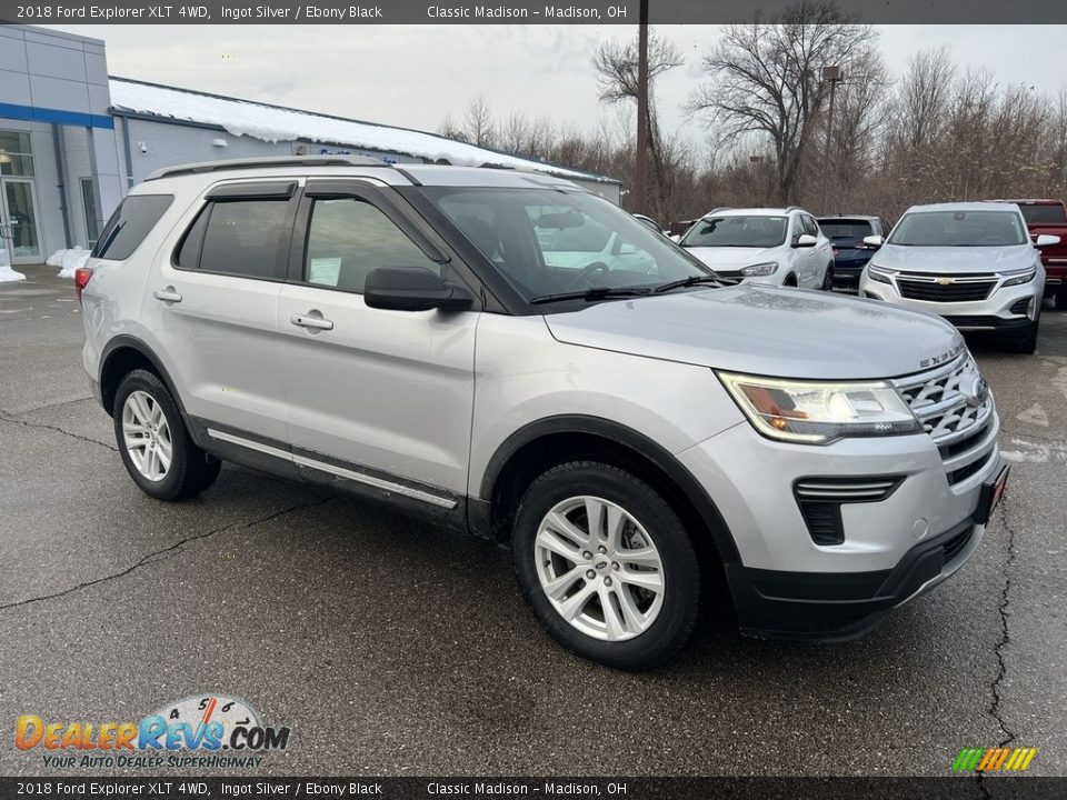 2018 Ford Explorer XLT 4WD Ingot Silver / Ebony Black Photo #5