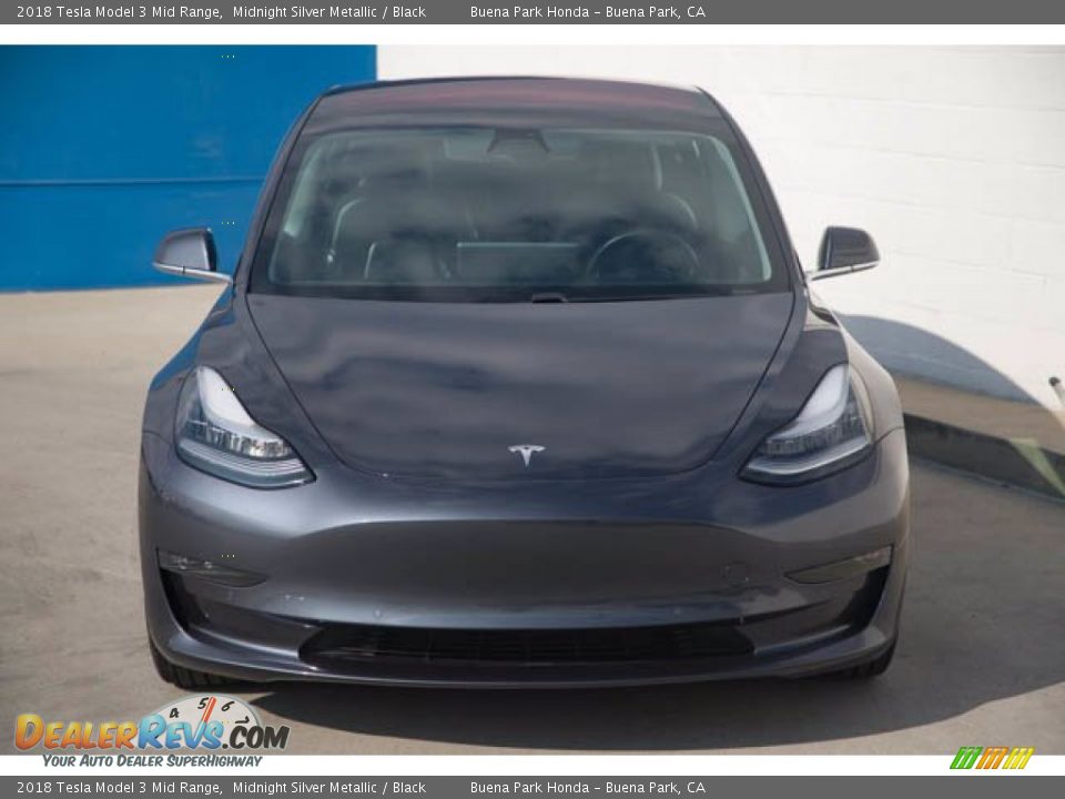 2018 Tesla Model 3 Mid Range Midnight Silver Metallic / Black Photo #7