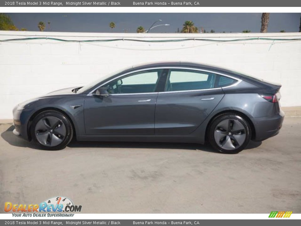 Midnight Silver Metallic 2018 Tesla Model 3 Mid Range Photo #8